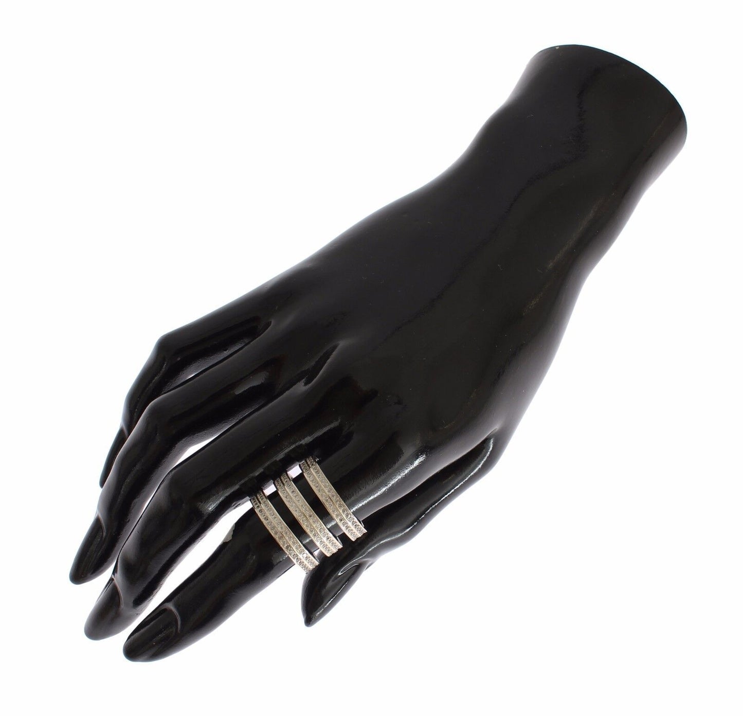 Nialaya Authentischer Damenring aus 925er Sterlingsilber mit klarem Zirkonia