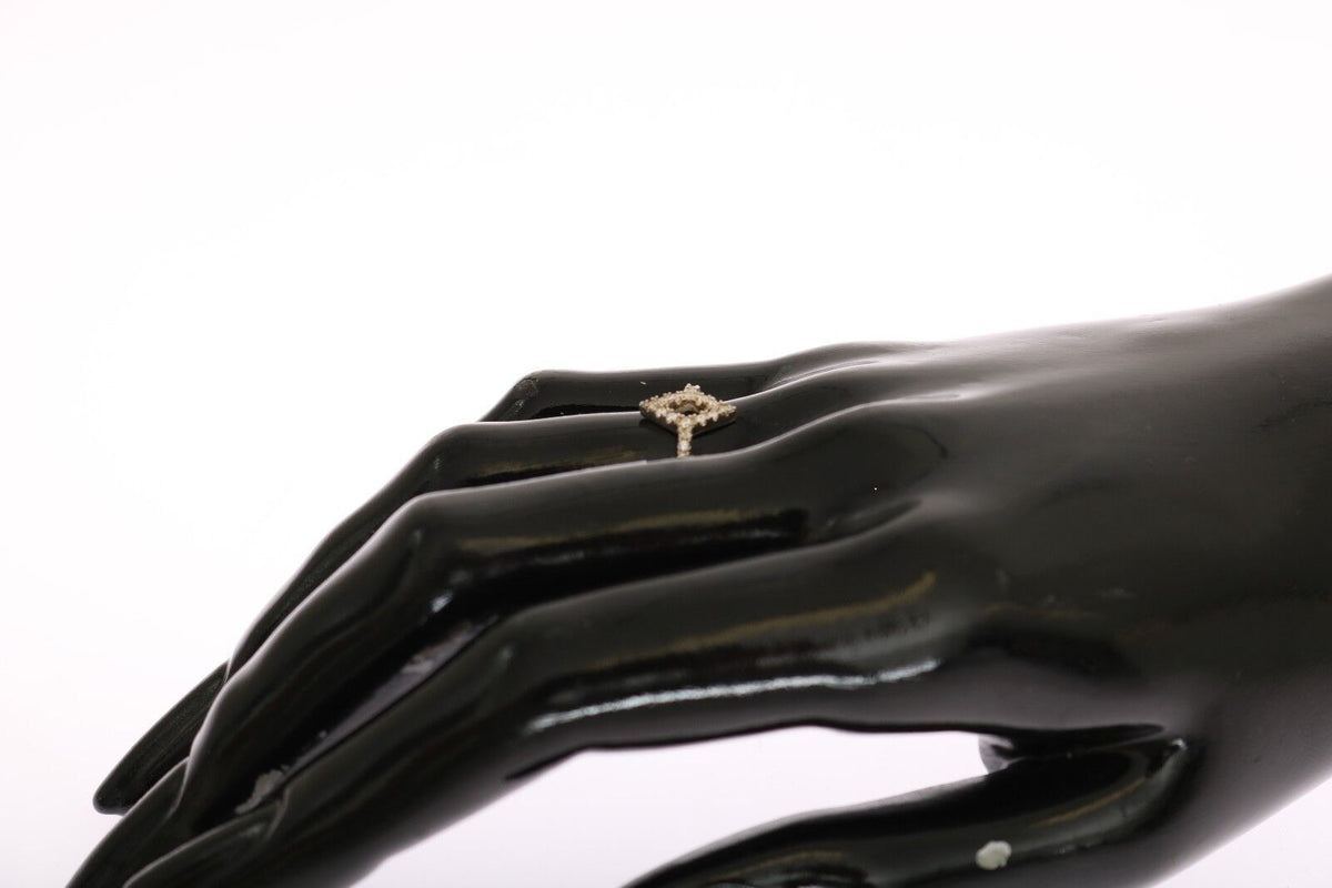 Nialaya Silver Rhombus Damen-Ring aus 925er Silber mit klarem Zirkonia