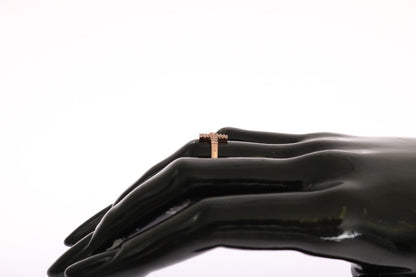 Nialaya Damen-Ring, Rotgold, 925er Silber, Kreuz, Zirkonia