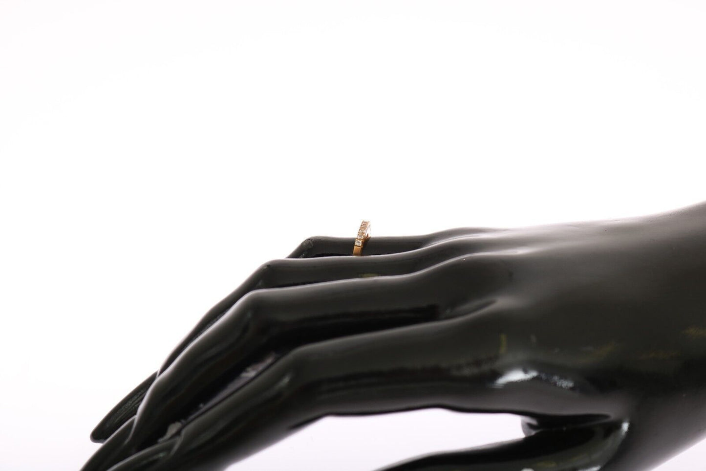 Nialaya Gold Authentischer Damen-Ring aus 925er Silber mit klaren Zirkonia