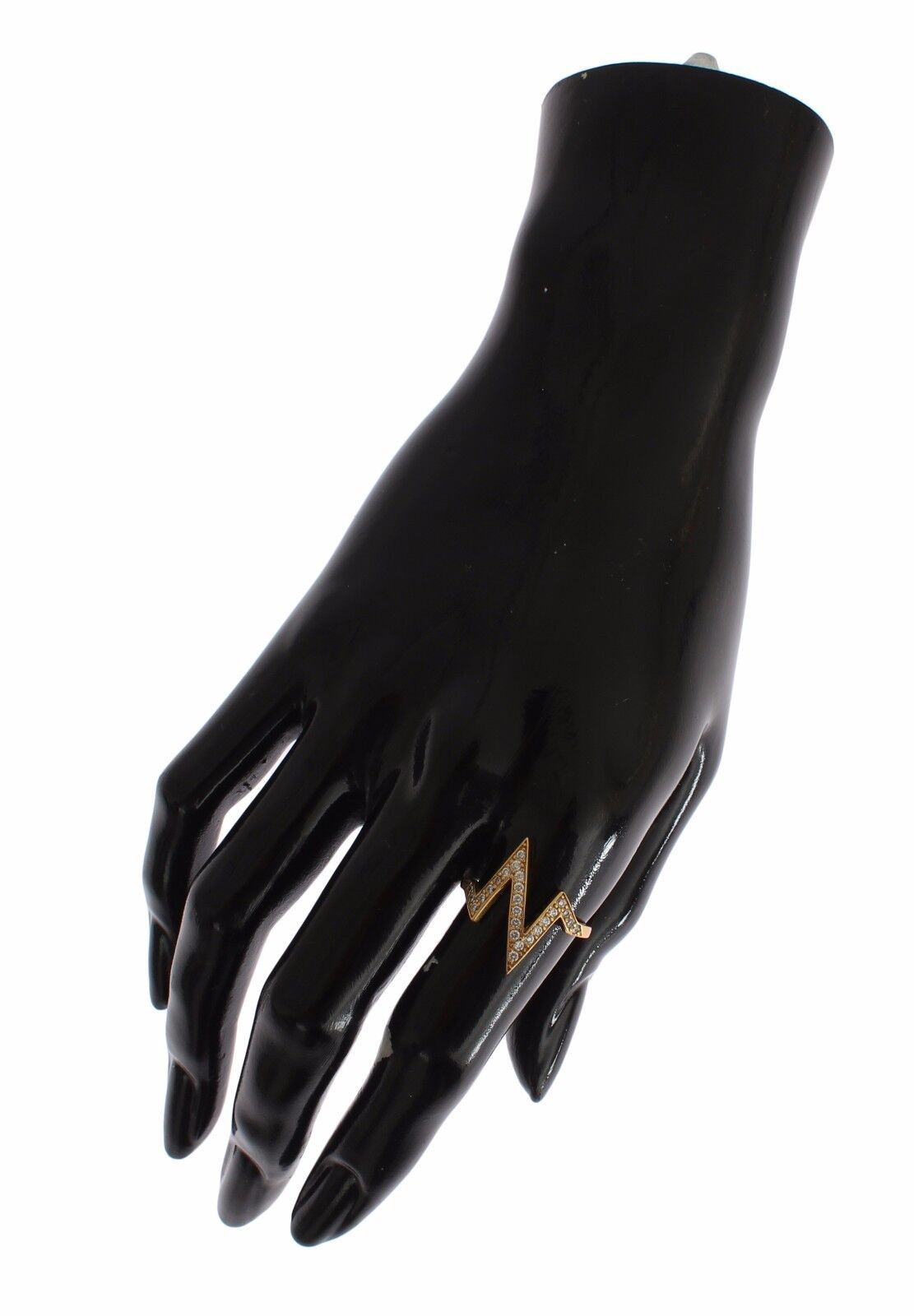 Nialaya Gold 925 Silber Damen Ring mit klarem Zirkonia 18 Karat