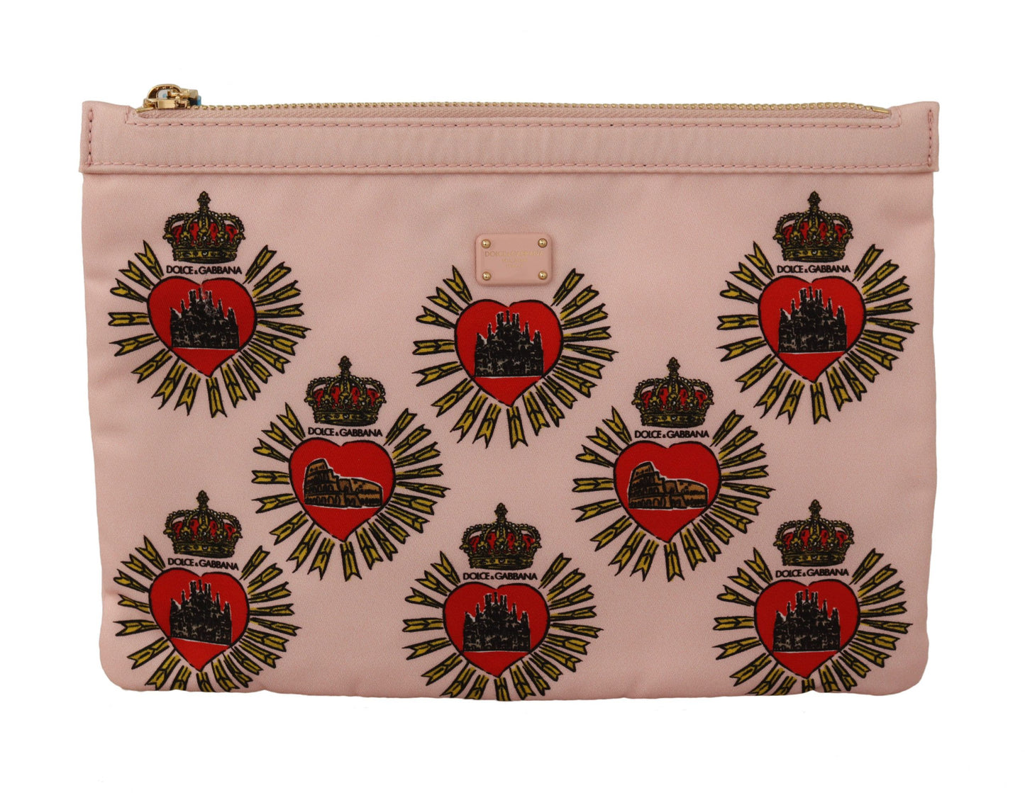 Dolce &amp; Gabbana Clutch Pink D&amp;G Logo Devotion Herz Kulturbeutel Geldbörse