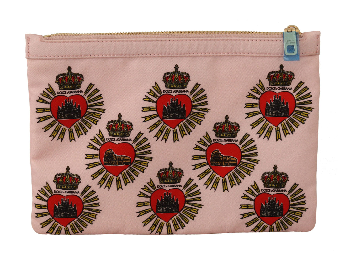 Dolce &amp; Gabbana Clutch Pink D&amp;G Logo Devotion Herz Kulturbeutel Geldbörse