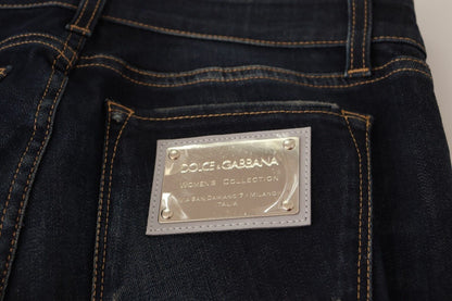 Dolce &amp; Gabbana – Schmale Skinny-Jeans aus Baumwollstretch in blauer Waschung