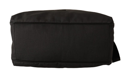 Dolce &amp; Gabbana – Schwarze Umhängetasche aus Denim-Leder mit Schulterriemen