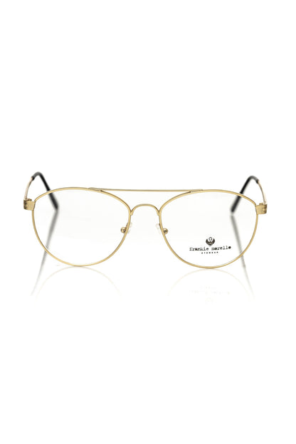 Frankie Morello Pilotenbrille mit Gold-Metallic-Faser-Rahmen für Herren