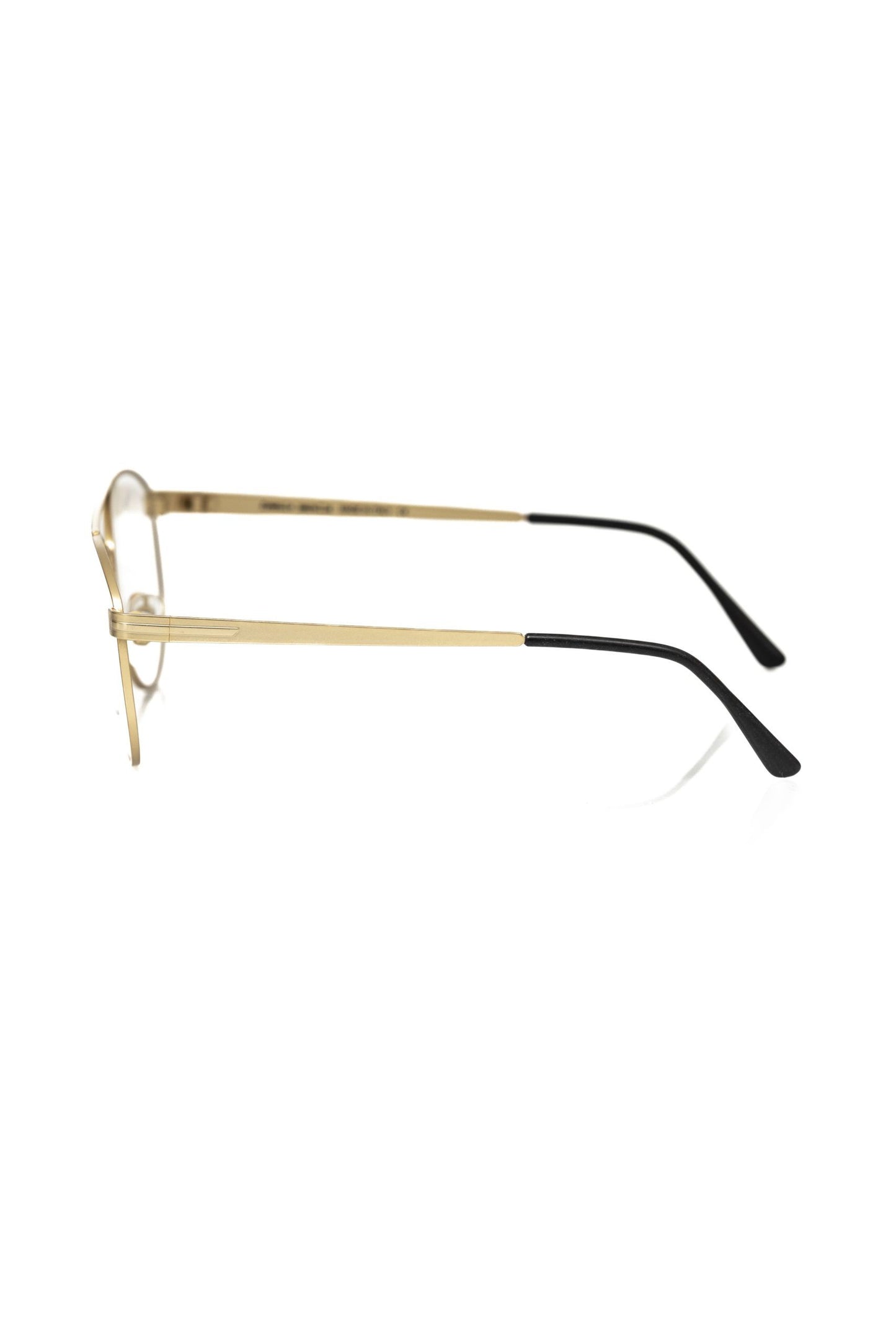 Frankie Morello Pilotenbrille mit Gold-Metallic-Faser-Rahmen für Herren