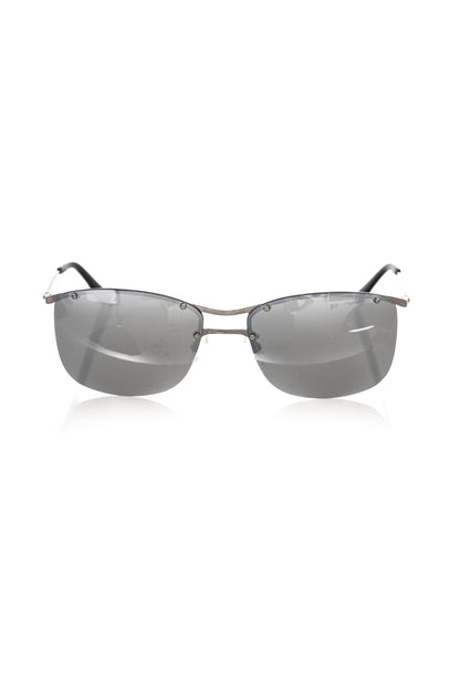 Frankie Morello Silber Metallic Herren Sonnenbrille