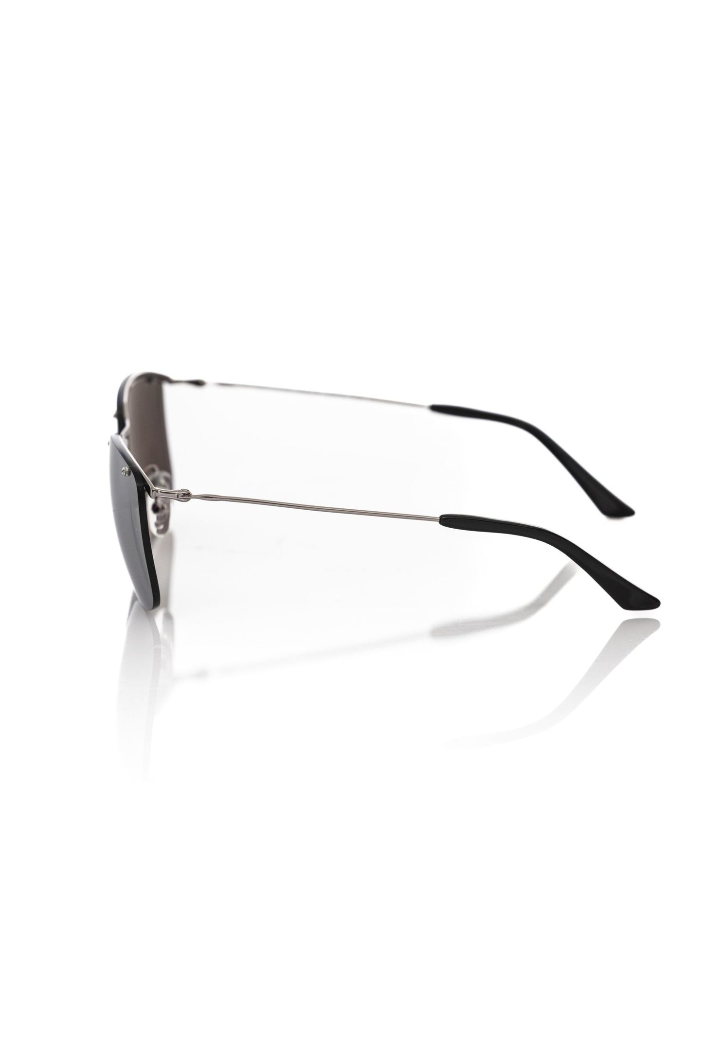Frankie Morello Silber Metallic Herren Sonnenbrille