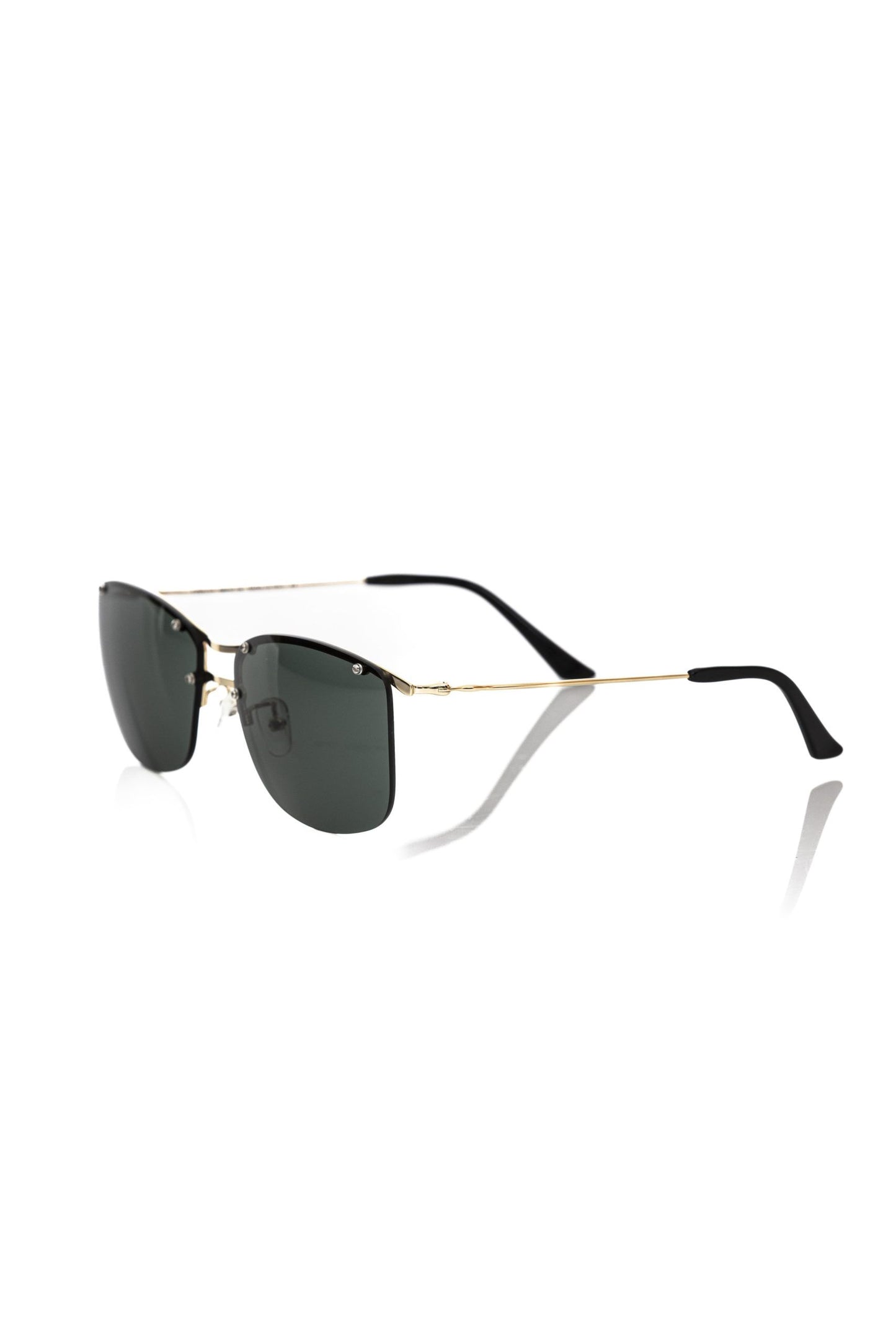 Frankie Morello – Schwarze Sonnenbrille aus Metallicfaser für Herren