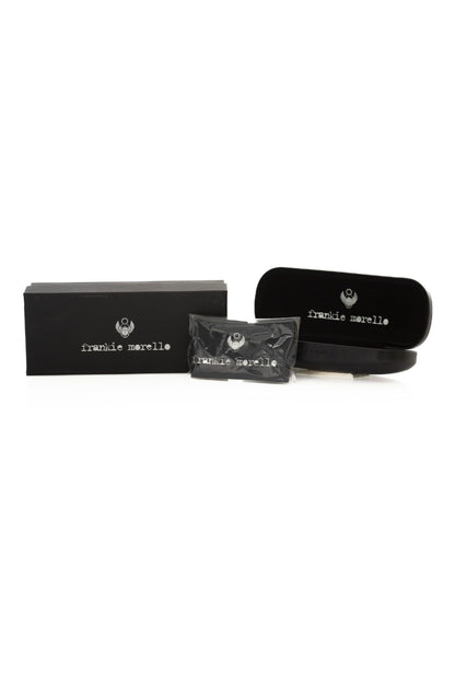 Frankie Morello Silver Metallic Fibre Men Sunglass
