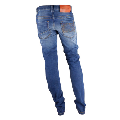 Bikkembergs Blaue Baumwoll-Herrenjeans