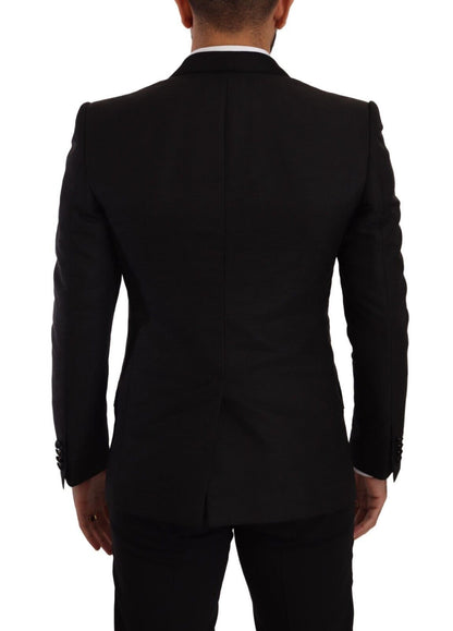 Dolce &amp; Gabbana – Schwarzer, schmal geschnittener, zweiteiliger SICILIA-Blazer