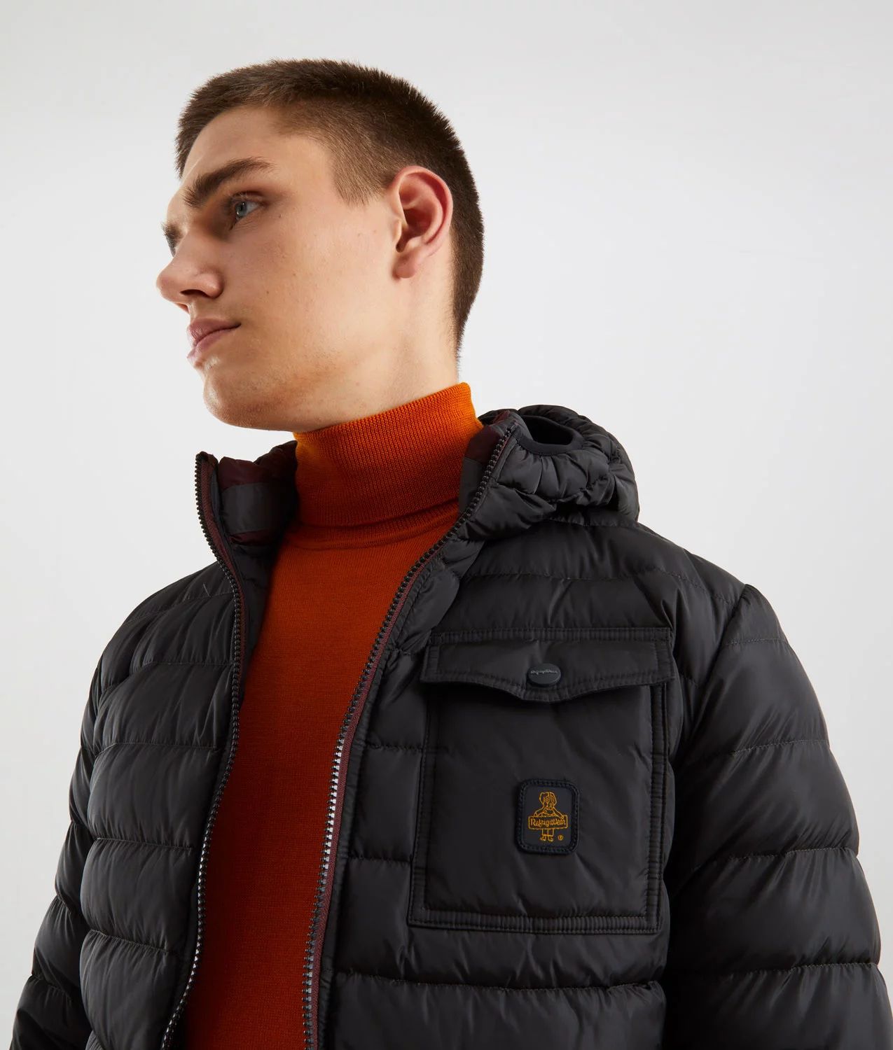 Refrigiwear Schwarze Nylon-Herrenjacke