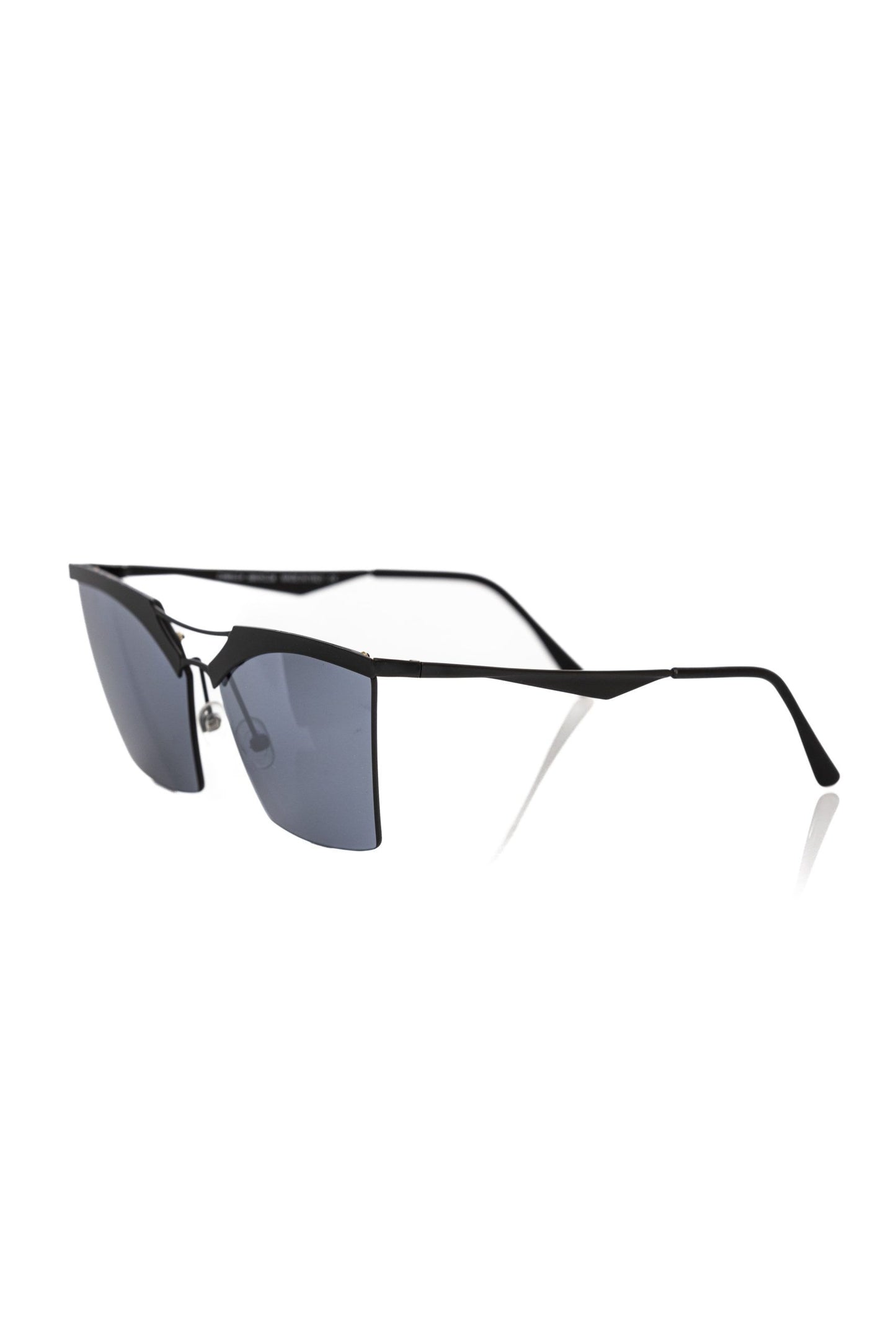Frankie Morello Damen-Sonnenbrille aus schwarzer Metallicfaser
