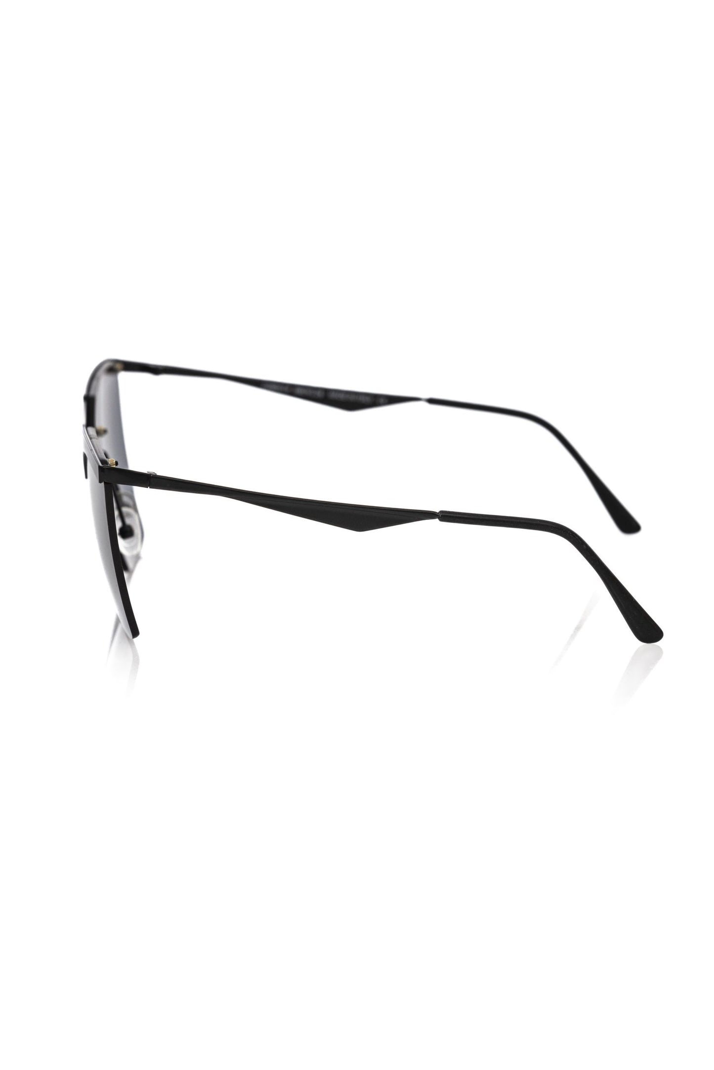 Frankie Morello Damen-Sonnenbrille aus schwarzer Metallicfaser