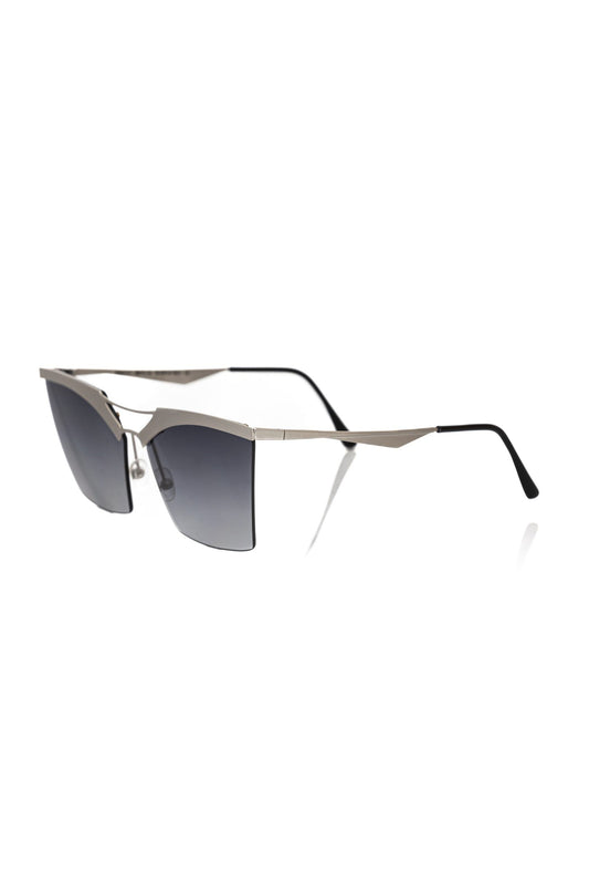 Frankie Morello Damen-Sonnenbrille aus silberner Metallicfaser