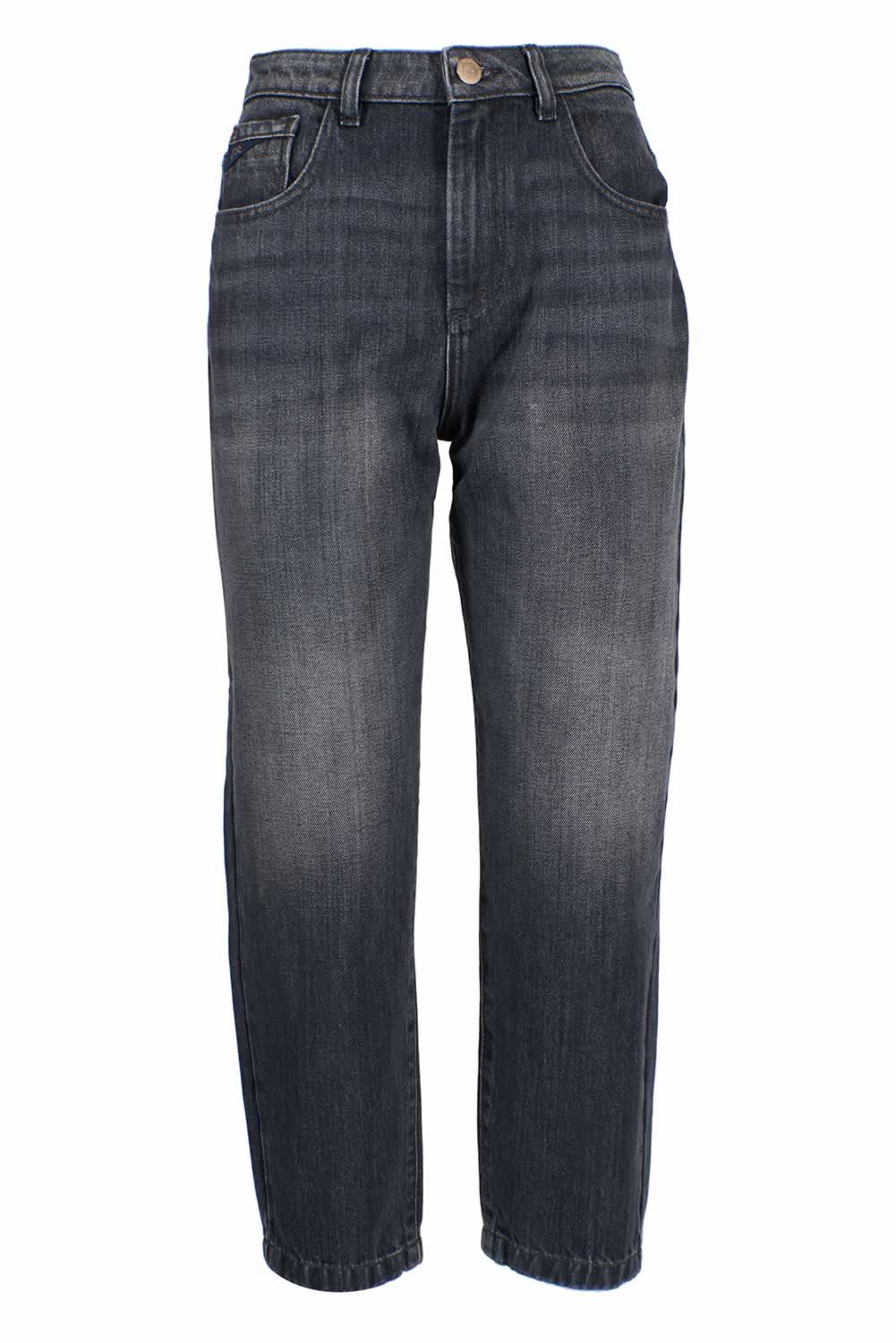 Yes Zee Schwarze Damen-Jeans mit hoher Taille aus Baumwolle
