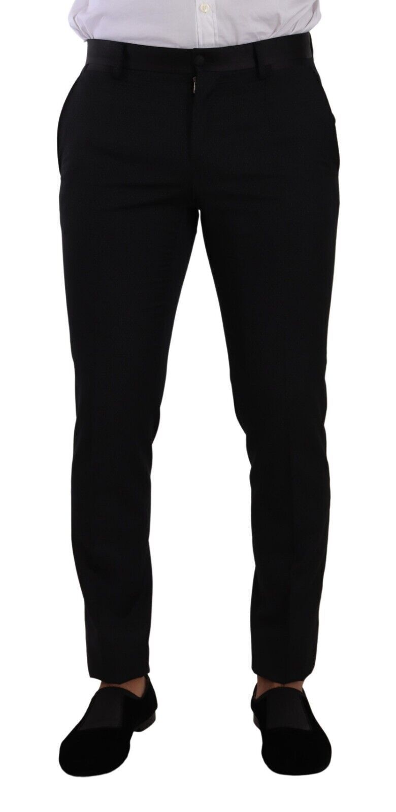 Dolce & Gabbana Black Fantasy GOLD Wool Slim Fit 2 Piece Suit