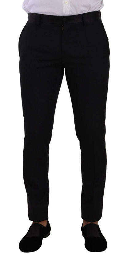 Dolce & Gabbana Black Fantasy GOLD Wool Slim Fit 2 Piece Suit