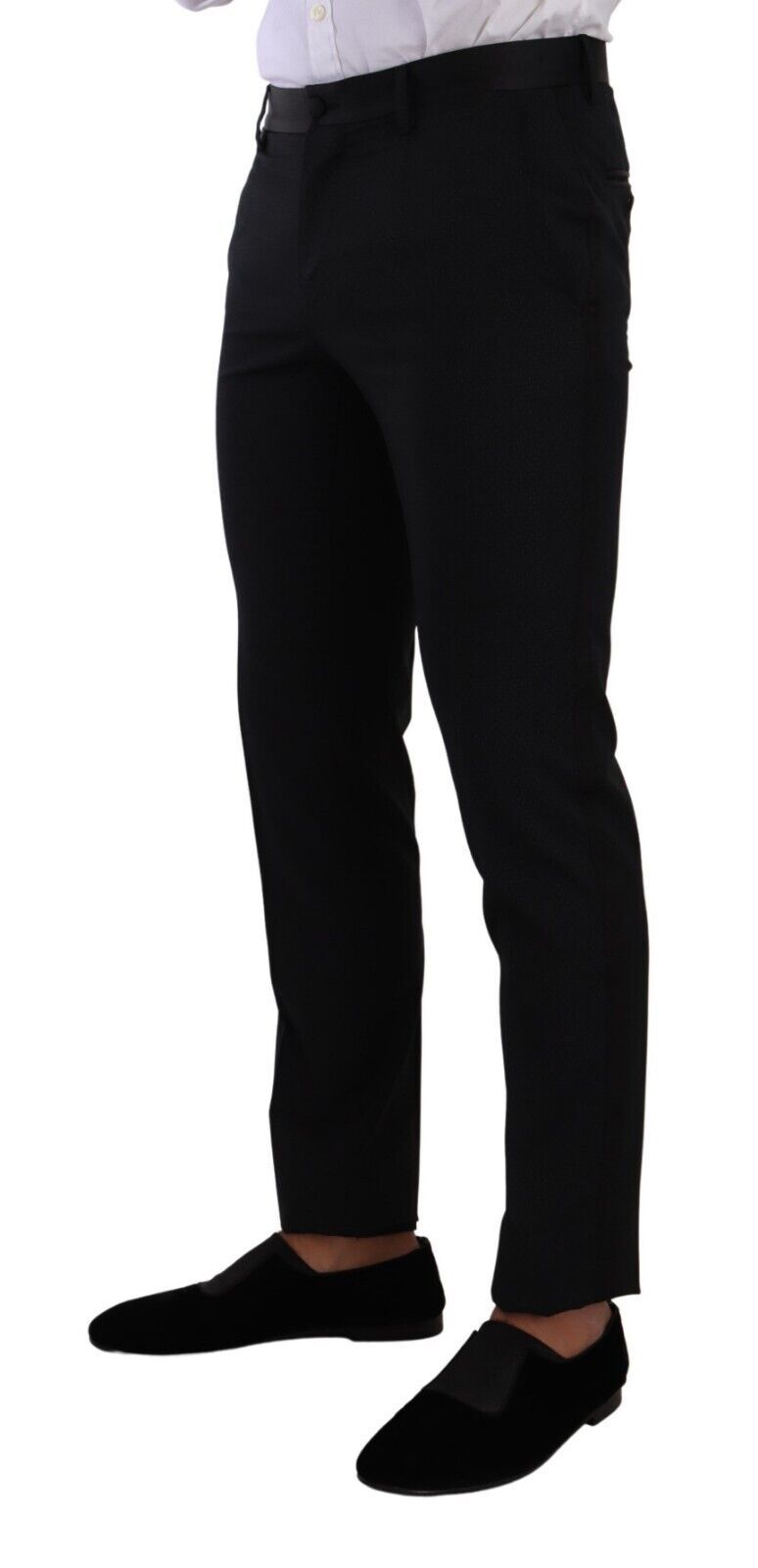 Dolce & Gabbana Black Fantasy GOLD Wool Slim Fit 2 Piece Suit