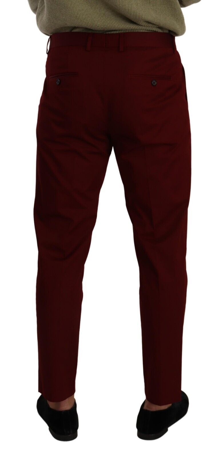 Dolce &amp; Gabbana Dunkelrote Herren-Chinos aus Baumwolle