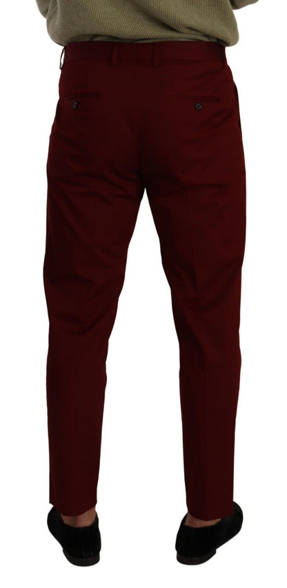 Dolce &amp; Gabbana Dunkelrote Herren-Chinos aus Baumwolle