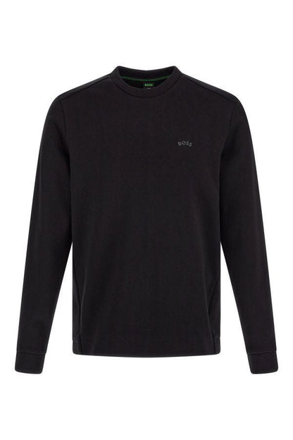 Hugo Boss Elegantes schwarzes Rundhals-Sweatshirt aus Baumwolle