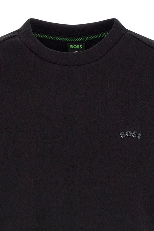 Hugo Boss Elegantes schwarzes Rundhals-Sweatshirt aus Baumwolle