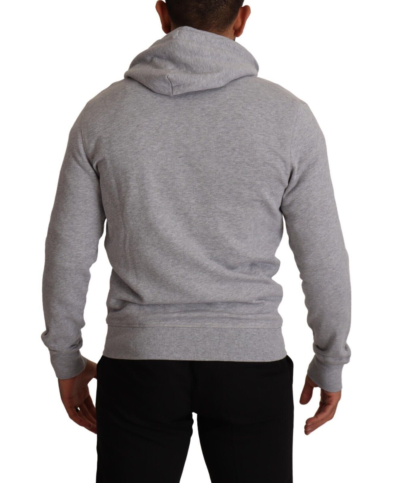 Hackett Graues Baumwoll-Sweatshirt mit durchgehendem Reißverschluss und Kapuze