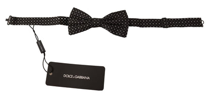 Dolce &amp; Gabbana – Schwarze Papillon-Krawatte aus 100 % Seide mit verstellbarem Hals