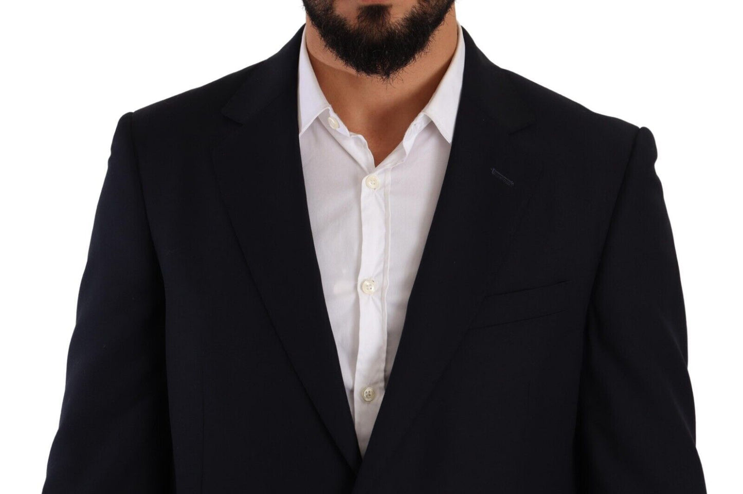 Domenico Tagliente – Blauer, einreihiger Anzug aus Polyester