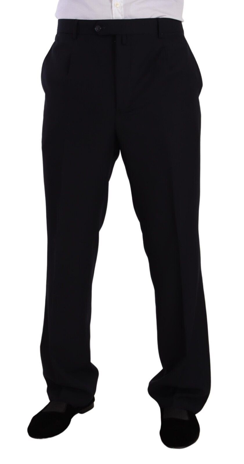 Domenico Tagliente – Blauer, einreihiger Anzug aus Polyester