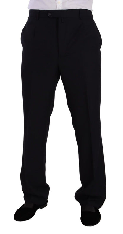 Domenico Tagliente – Blauer, einreihiger Anzug aus Polyester