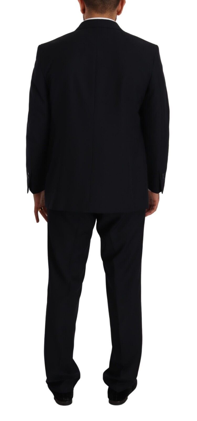 Domenico Tagliente – Blauer, einreihiger Anzug aus Polyester