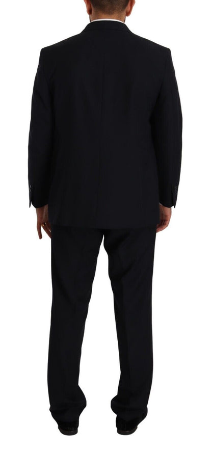 Domenico Tagliente – Blauer, einreihiger Anzug aus Polyester