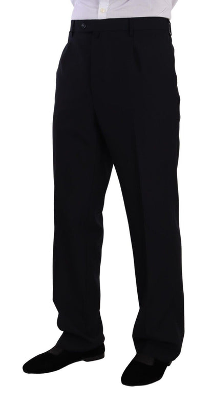 Domenico Tagliente – Blauer, einreihiger Anzug aus Polyester