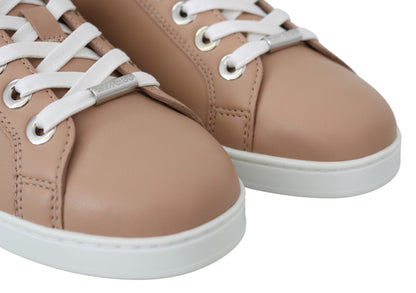 Jimmy Choo Puderrosa Sneakers aus Nappaleder
