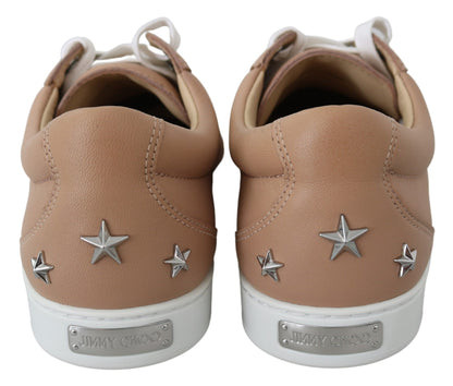 Jimmy Choo Puderrosa Sneakers aus Nappaleder