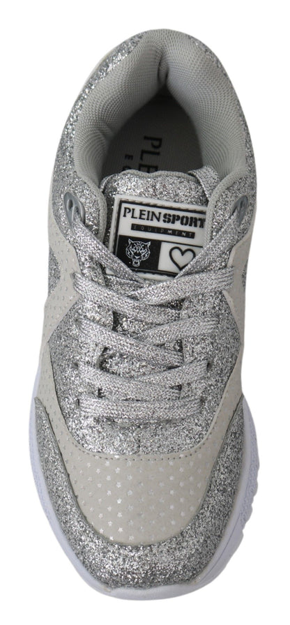 Plein Sport – Schicke, silberne Runner Jasmines-Sneaker