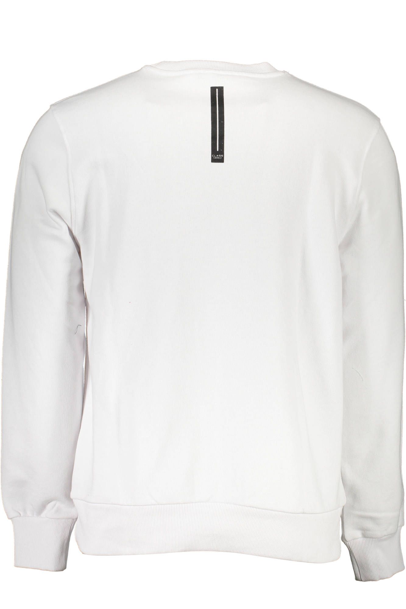Cavalli Class Weißer Baumwollpullover für Herren