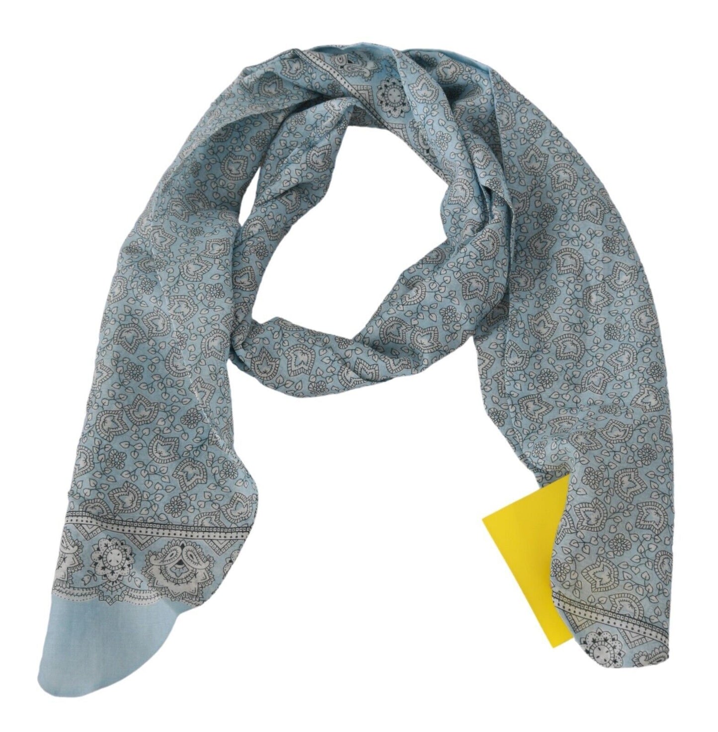 Ermanno Scervino Hellblauer Bandana-Wickelschal Foulard-Schal