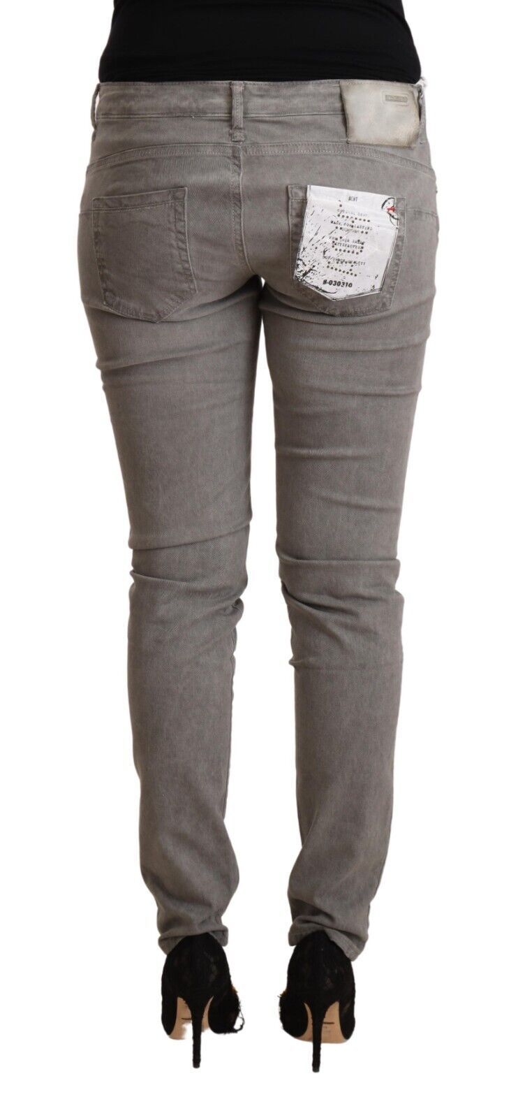 Acht – Hellgraue Slim-Fit-Jeans aus gewaschener Baumwolle
