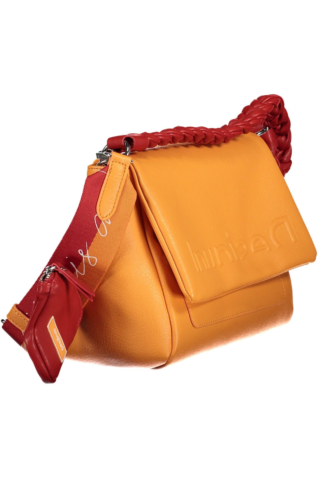 Desigual – Schicke orangefarbene Umhängetasche mit kontrastierenden Details