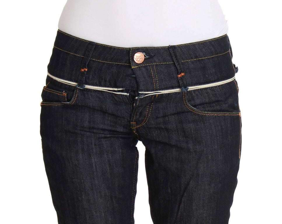 Acht Blue Denim Baumwollhosen Straight Fit Jeans