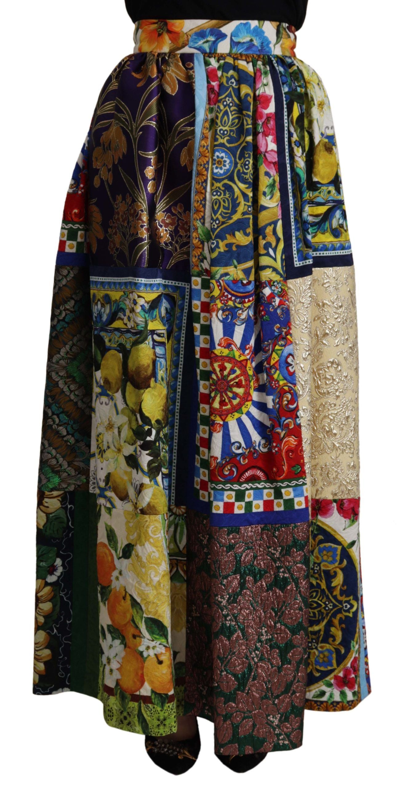 Dolce &amp; Gabbana – Langer Maxirock „Sicily“ in mehrfarbigem Patchwork