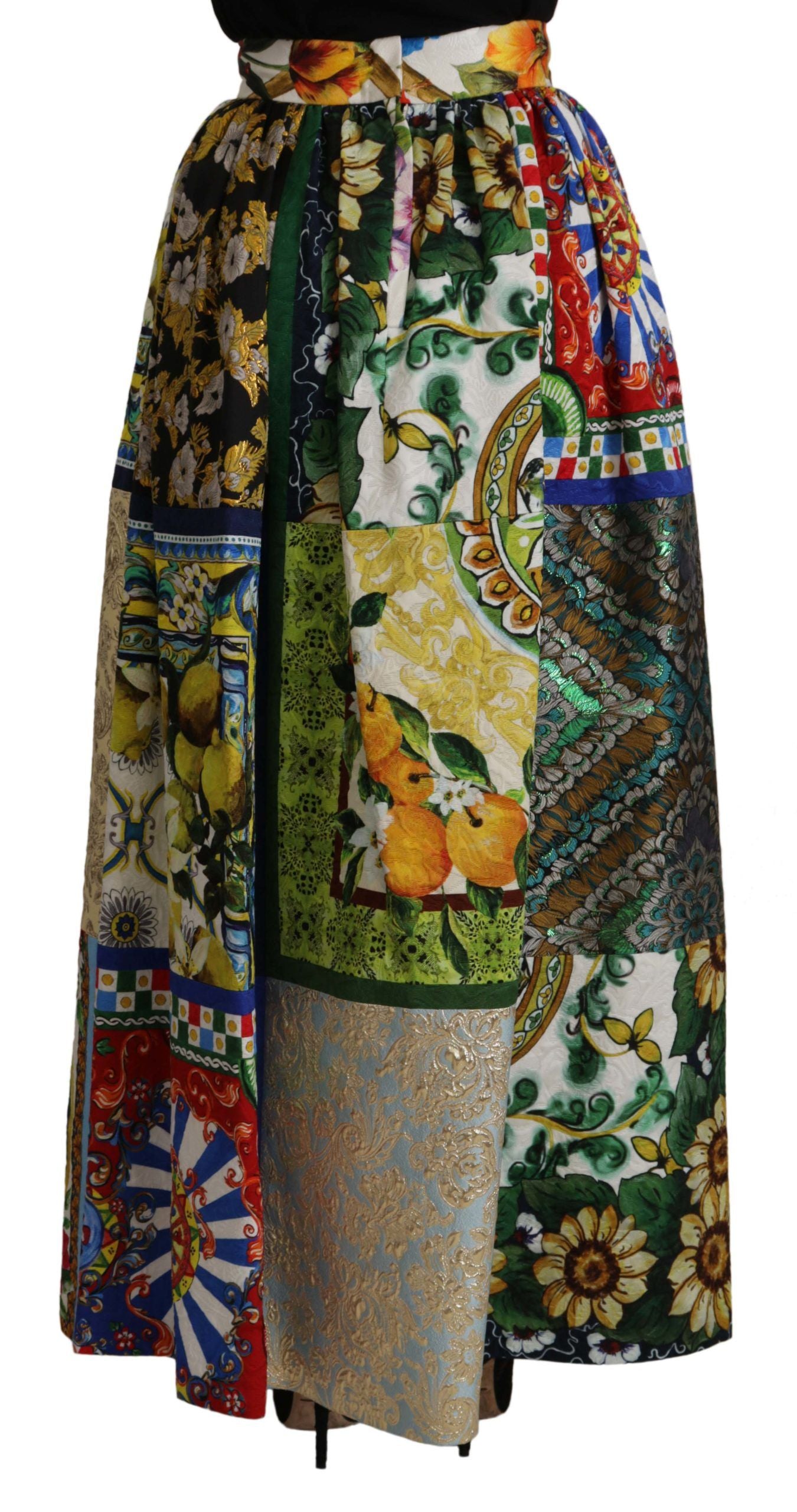 Dolce &amp; Gabbana – Langer Maxirock „Sicily“ in mehrfarbigem Patchwork