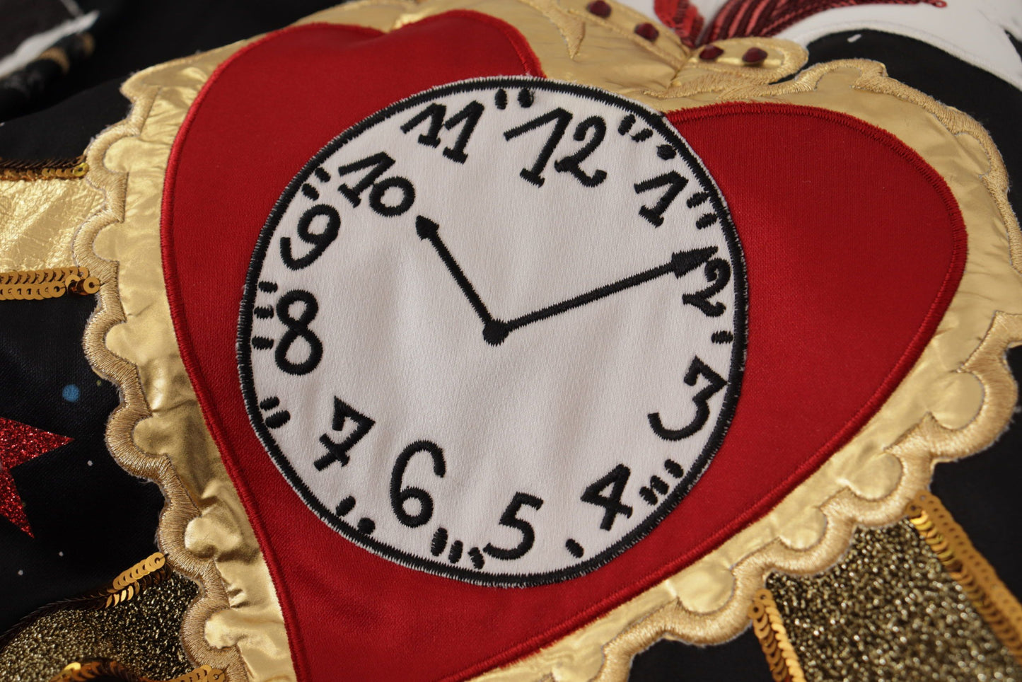 Dolce &amp; Gabbana Schwarzer Pianorock mit Pailletten „Love Clock“