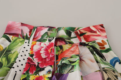 Dolce &amp; Gabbana Mehrfarbige Hotpants-Shorts mit hoher Taille