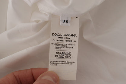 Dolce &amp; Gabbana – Weißes, ärmelloses Smoking-Bluse-Oberteil